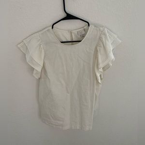 Target blouse with flutter sleeves